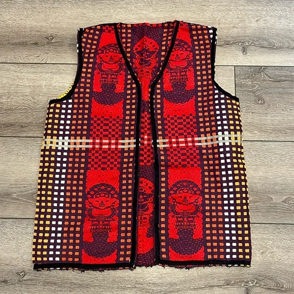Tapestry vest open western boho Large - Picture 1 of 5